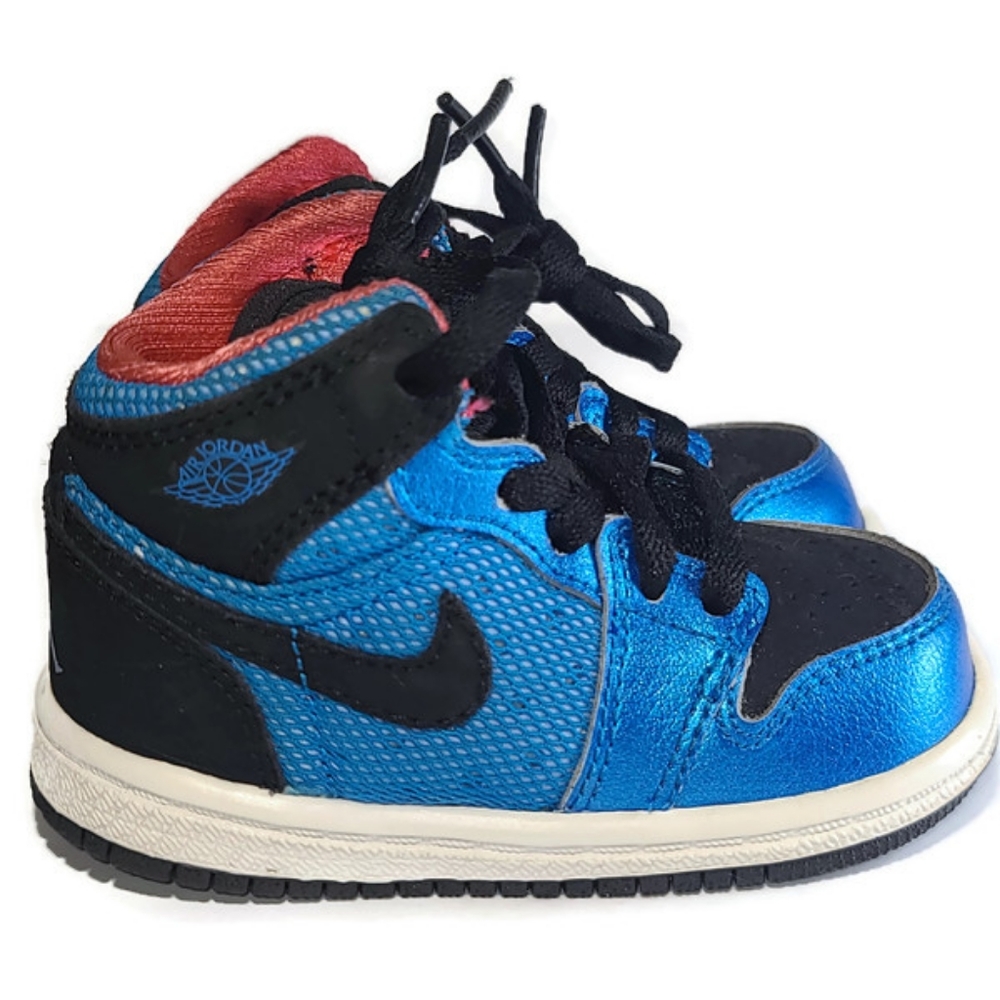 Nike Air Jordan 1 Phat Toddlers Shoes Basketball Blue Black 364773 408 Size 4.5C